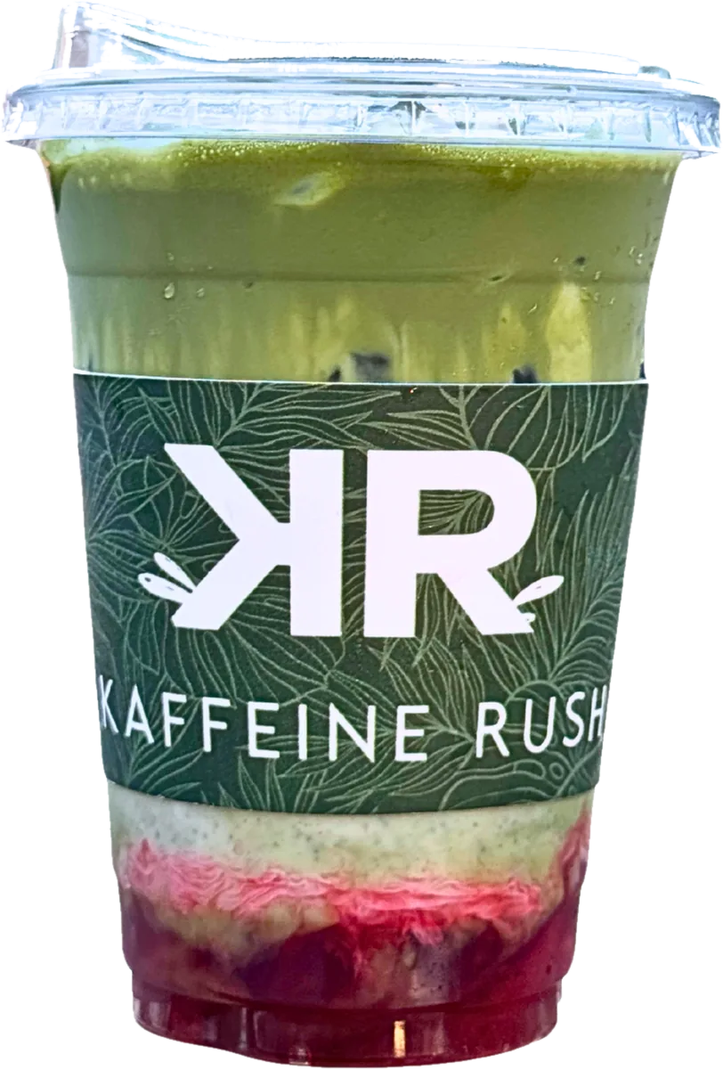 Kaffeine Rush strawberry matcha